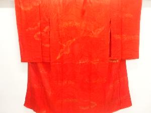 アンティーク　紋錦紗金砂子鶴模様長襦袢